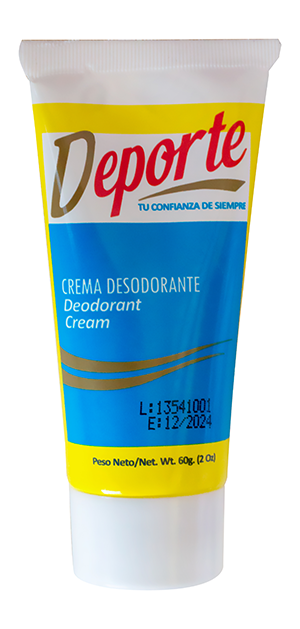 Crema Desodorante Deporte con Fragancia Tubo Colap