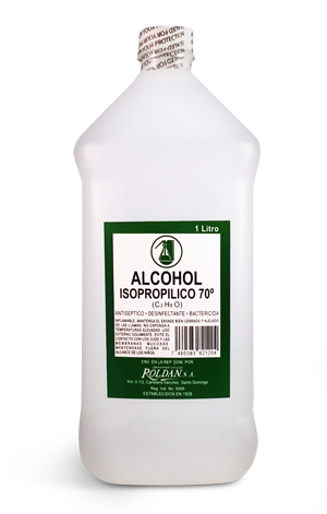 Alcohol Isopropílico 70% 1 L para superficies - Simmedical
